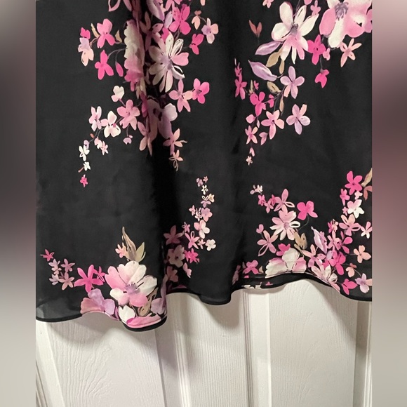 WORTHINGTON Fit N Flair Floral Dress With Polka Dot Bottom Size 14 - Picture 2 of 8